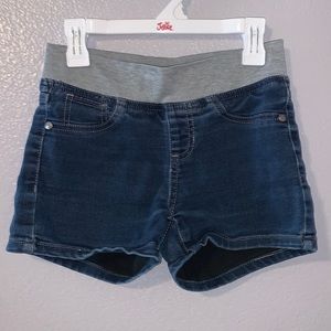Squeeze girls 10 blue stretch layered waist summer jean shorts